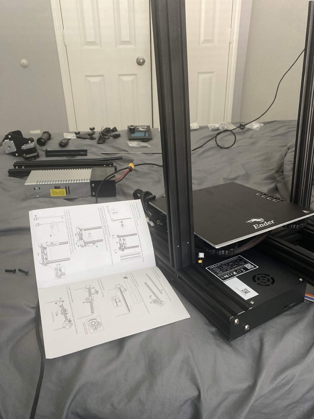 Ender 3D Printer Frame with Heated Bed - Black